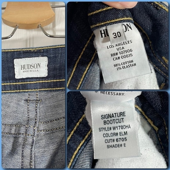 HUDSON Signature Bootcut Jeans STYLE # W170DHA Flap Pocket - WOMENS SIZE 30 - Picture 8 of 8
